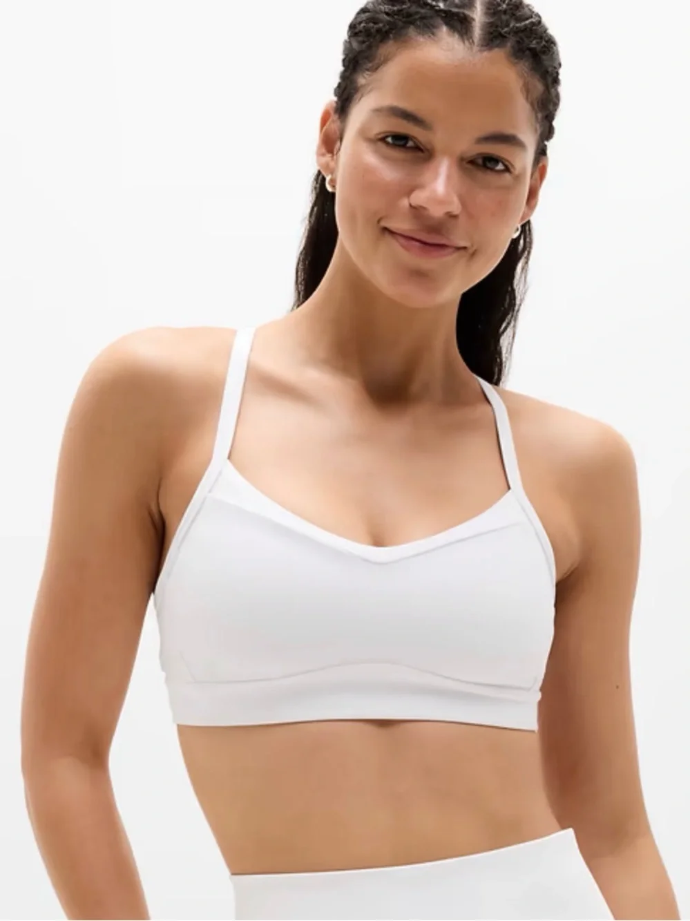 Athleta White Low-Impact Sport Bralette